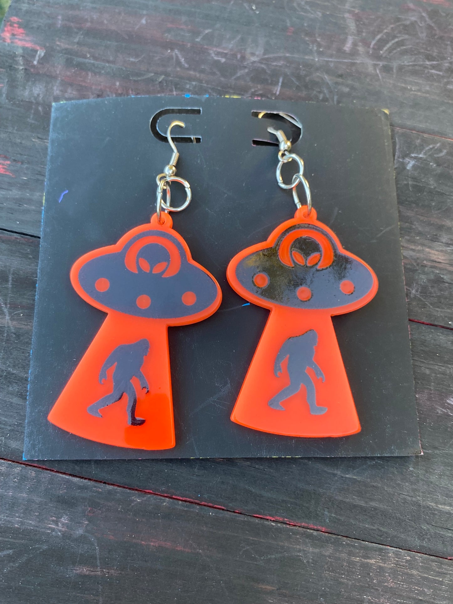 Neon Acrylic Alien Snagging Bigfoot